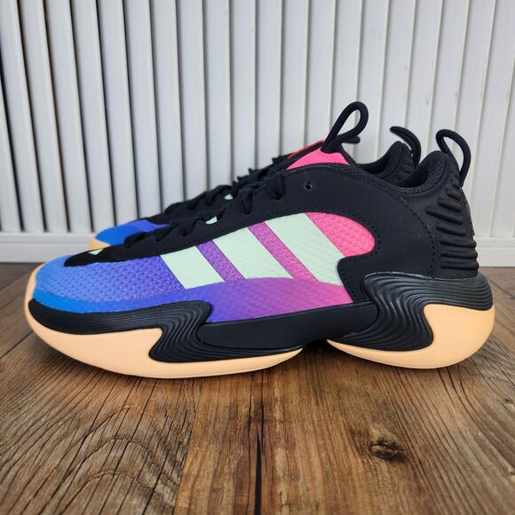 Adidas Exhibit Select 2.0 Womens 7 Black Blue Basketball Sneakers Shoes IH5277 - Picture 3 of 9